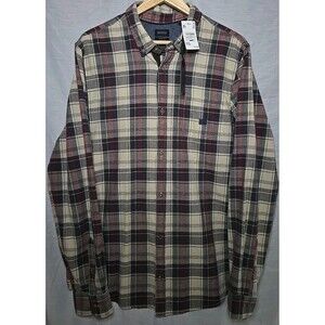 Buffalo David Bitton Slim Fit Long Sleeve Shirt, Sz XL, Plaid NWT